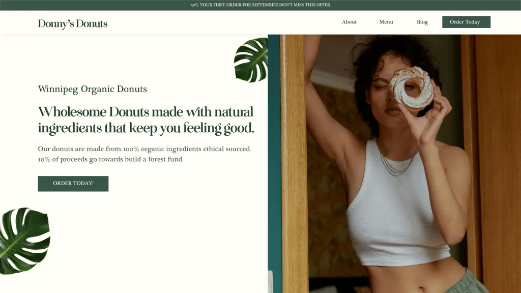 An Eco Friendly Website Examples Showcasing how fonts can speak to different audience 